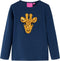 vidaXL-Kindershirt-met-lange-mouwen-dierenprint-104-marineblauw