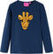 vidaXL-Kindershirt-met-lange-mouwen-dierenprint-128-marineblauw