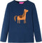 vidaXL-Kindershirt-met-lange-mouwen-dierenprint-128-marineblauw
