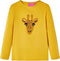 vidaXL-Kindershirt-met-lange-mouwen-dierenprint-92-donker-okerkleurig