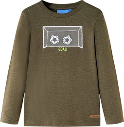 vidaXL-Kindershirt-met-lange-mouwen-doelprint-116-gemêleerd-kakikleur