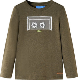 vidaXL-Kindershirt-met-lange-mouwen-doelprint-128-gemêleerd-kakikleur