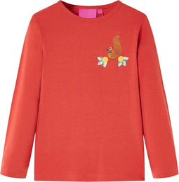 vidaXL-Kindershirt-met-lange-mouwen-eekhoornprint-140-roodbruin