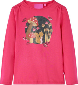 vidaXL-Kindershirt-met-lange-mouwen-eekhoornprint-92-felroze