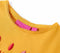 vidaXL-Kindershirt-met-lange-mouwen-en-woorden-in-3D-116-donkerokerkleurig