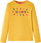 vidaXL-Kindershirt-met-lange-mouwen-en-woorden-in-3D-140-donkerokerkleurig
