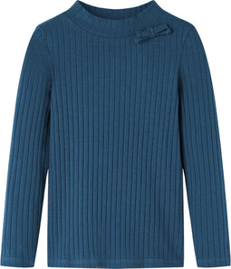 vidaXL-Kindershirt-met-lange-mouwen-geribd-104-marineblauw