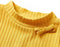 vidaXL-Kindershirt-met-lange-mouwen-geribd-128-donker-okerkleurig