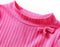 vidaXL-Kindershirt-met-lange-mouwen-geribd-128-felroze