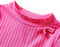vidaXL-Kindershirt-met-lange-mouwen-geribd-140-felroze