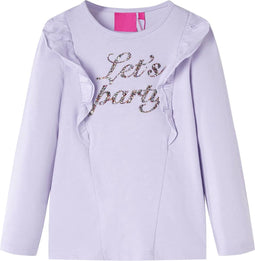 vidaXL-Kindershirt-met-lange-mouwen-glitterprint-92-lichtlila
