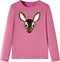 vidaXL-Kindershirt-met-lange-mouwen-hert-van-pailletten-104-frambozenkleurig