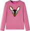 vidaXL-Kindershirt-met-lange-mouwen-hert-van-pailletten-116-frambozenkleurig