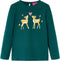 vidaXL-Kindershirt-met-lange-mouwen-hertenprint-104-donkergroen