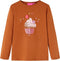 vidaXL-Kindershirt-met-lange-mouwen-ijsjesprint-140-cognackleurig