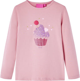 vidaXL-Kindershirt-met-lange-mouwen-ijsjesprint-92-lichtroze