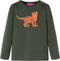 vidaXL-Kindershirt-met-lange-mouwen-kattenprint-92-kakikleurig