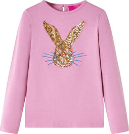 vidaXL-Kindershirt-met-lange-mouwen-konijnenprint-116-rozebruin