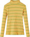 vidaXL-Kindershirt-met-lange-mouwen-lage-col-92-gestreept-okerkleurig