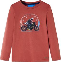 vidaXL-Kindershirt-met-lange-mouwen-motorprint-128-hennakleurig