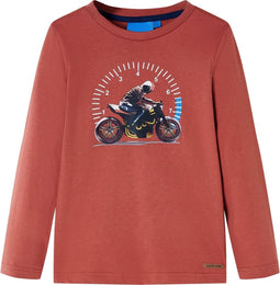 vidaXL-Kindershirt-met-lange-mouwen-motorprint-92-hennakleurig