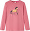vidaXL-Kindershirt-met-lange-mouwen-paardenprint-116-oudroze