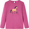 vidaXL-Kindershirt-met-lange-mouwen-paardenprint-128-frambooskleurig