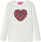 vidaXL-Kindershirt-met-lange-mouwen-pailletten-hart-92-ecru