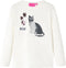 vidaXL-Kindershirt-met-lange-mouwen-pailletten-kat-116-ecru