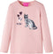 vidaXL-Kindershirt-met-lange-mouwen-pailletten-kat-116-lichtroze