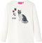 vidaXL-Kindershirt-met-lange-mouwen-pailletten-kat-128-ecru