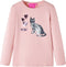 vidaXL-Kindershirt-met-lange-mouwen-pailletten-kat-128-lichtroze
