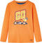 vidaXL-Kindershirt-met-lange-mouwen-racewagenprint-104-donkeroranje