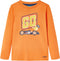 vidaXL-Kindershirt-met-lange-mouwen-racewagenprint-116-donkeroranje