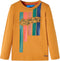 vidaXL-Kindershirt-met-lange-mouwen-racewagenprint-128-donkerokerkleurig