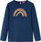vidaXL-Kindershirt-met-lange-mouwen-regenboogprint-128-marineblauw