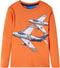 vidaXL-Kindershirt-met-lange-mouwen-vliegtuigprint-104-donkeroranje