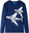 vidaXL-Kindershirt-met-lange-mouwen-vliegtuigprint-128-marineblauw