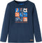 vidaXL-Kindershirt-met-lange-mouwen-voetbalprint-128-gemêleerd-marineblauw