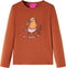 vidaXL-Kindershirt-met-lange-mouwen-vogelprint-104-cognackleurig