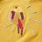 vidaXL-Kindershirt-met-lange-mouwen-vogelprint-128-donker-okerkleurig