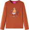 vidaXL-Kindershirt-met-lange-mouwen-vogelprint-140-cognackleurig