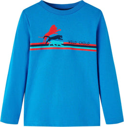 vidaXL-Kindershirt-met-lange-mouwen-wilde-dierenprint-104-kobaltblauw