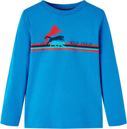 vidaXL-Kindershirt-met-lange-mouwen-wilde-dierenprint-116-kobaltblauw