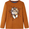 vidaXL-Kindershirt-met-lange-mouwen-wolvenprint-140-cognackleurig