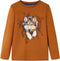 vidaXL-Kindershirt-met-lange-mouwen-wolvenprint-92-cognackleurig