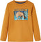 vidaXL-Kindershirt-met-lange-mouwen-wolvenprint-92-donkerokerkleurig