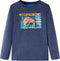 vidaXL-Kindershirt-met-lange-mouwen-wolvenprint-92-gemêleerd-donkerblauw