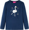 vidaXL-Kindershirt-met-lange-mouwen-zwanenprint-104-marineblauw