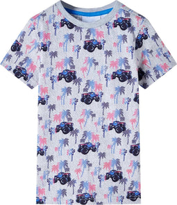 vidaXL-Kindershirt-met-monstertruckprint-140-gemêleerd-grijs